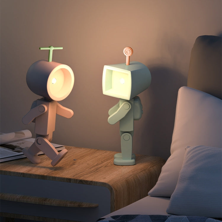 Mini Astronaut Magnetic LED Night Light Desktop Building Block Ornaments Desk Lamp, Round White, Round Pink, Round Blue, Round Green, Square White, Square Pink, Square Blue, Square Green