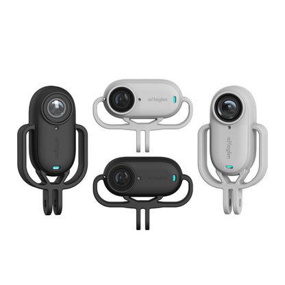 For Insta360 GO 3 AMagisn Silicone Case Camera Protective Accessories, Vertical Black