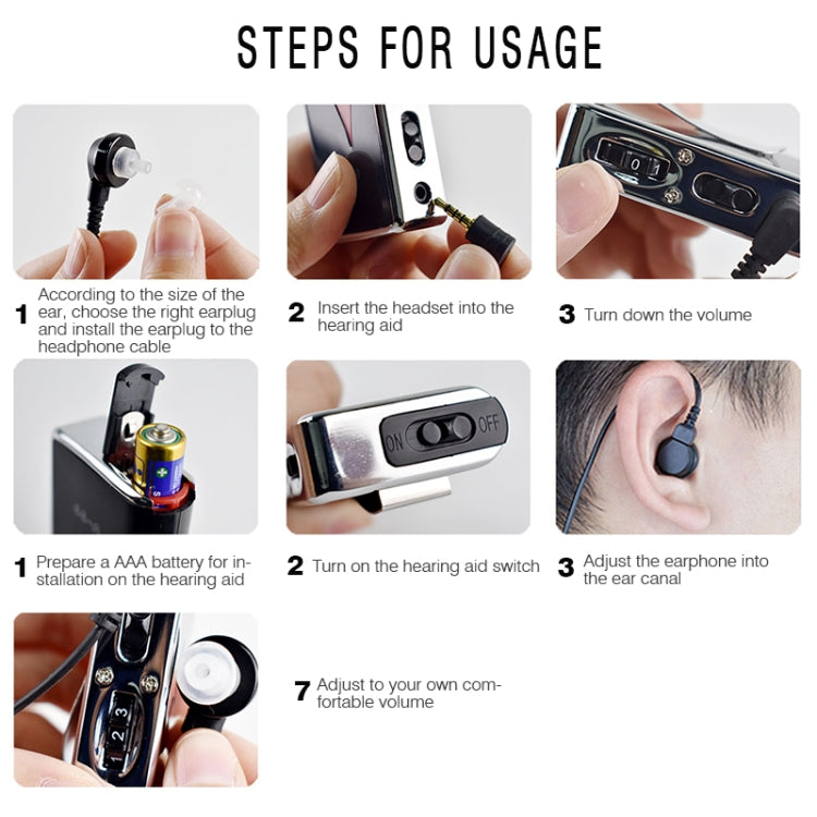 V99 Box Sound Amplifier Aid Hearing Aid Earphone, V99