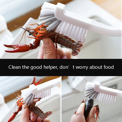 3pcs Cup Brush Cleaning Crayfish Brush Long Handle Hard Hair Multi-Function Cleaning Brush