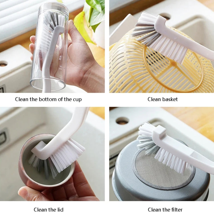3pcs Cup Brush Cleaning Crayfish Brush Long Handle Hard Hair Multi-Function Cleaning Brush