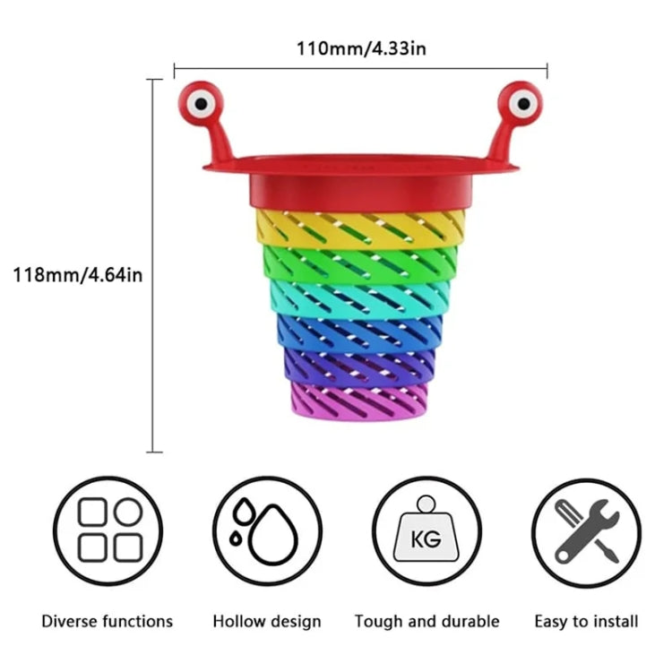 Retractable Rainbow Monster Universal Floor Drain Kitchen Sink Strainer