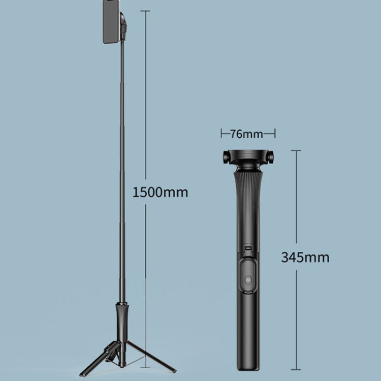 1.5m Magnetic Phone Extendable Selfie Stick Tripod with Wireless Remote