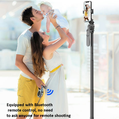 2m Metal Tripod Selfie Stick With 4 Expansion Interfaces for Phone Camera