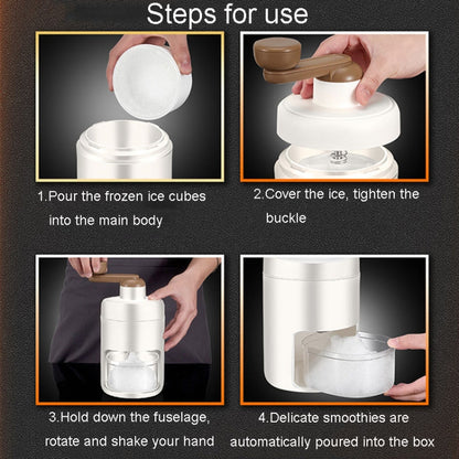 Kacheeg Small Home Ice Shaving Machine Hand-Cranked Ice Crusher, Ice Shaver+Frozen Mold