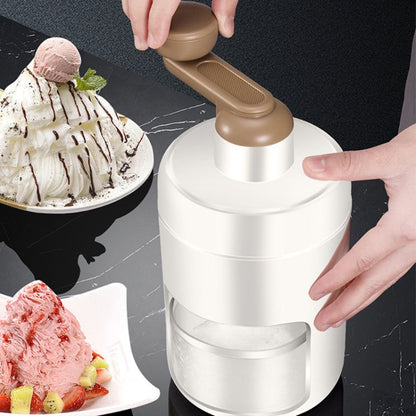Kacheeg Small Home Ice Shaving Machine Hand-Cranked Ice Crusher, Ice Shaver+Frozen Mold