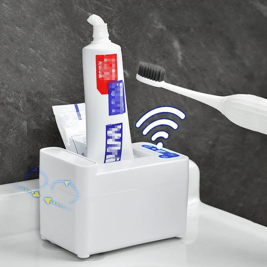 Smart Induction Toothpaste Squeezer Electric Automatic Toothpaste Dispenser, Battery White, Rechargeable  White, Battery Silver, Rechargeable Silver