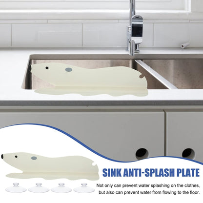 Cartoon Bear Kitchen Sink Water Deflector Sink Suction Cup Splash Protection Tools