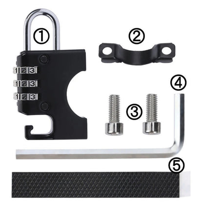 Motorcycle Helmet Anti-Theft Lock Fixed Helmet Combination Padlock