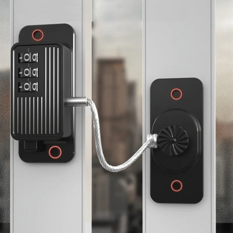 Children Window Safety Lock Limited Positioning Password Refrigerator Lock, 3-digit Password
