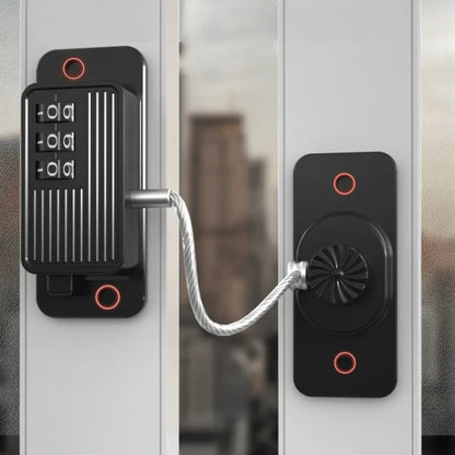 Children Window Safety Lock Limited Positioning Password Refrigerator Lock, 3-digit Password
