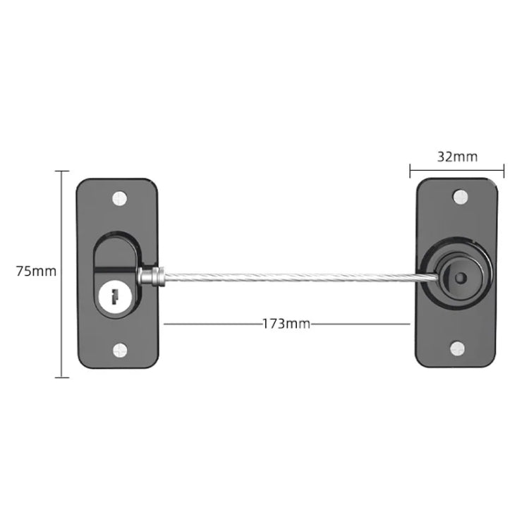 Multifunctional Children Window Safety Lock With Key Refrigerator Cabinet Lock Dual Purpose Limator, FQ8