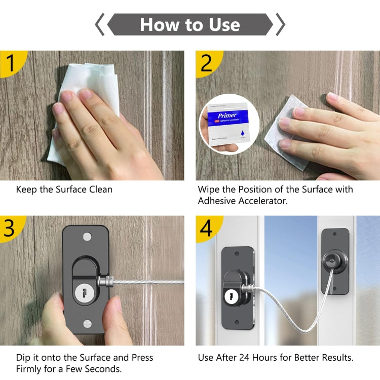 Multifunctional Children Window Safety Lock With Key Refrigerator Cabinet Lock Dual Purpose Limator, FQ8