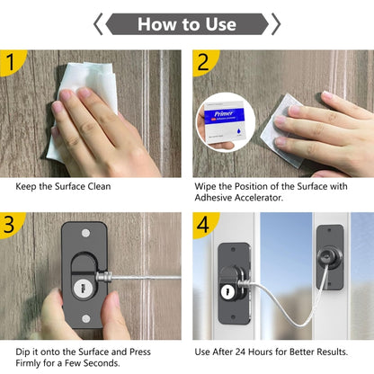Multifunctional Children Window Safety Lock With Key Refrigerator Cabinet Lock Dual Purpose Limator, FQ8