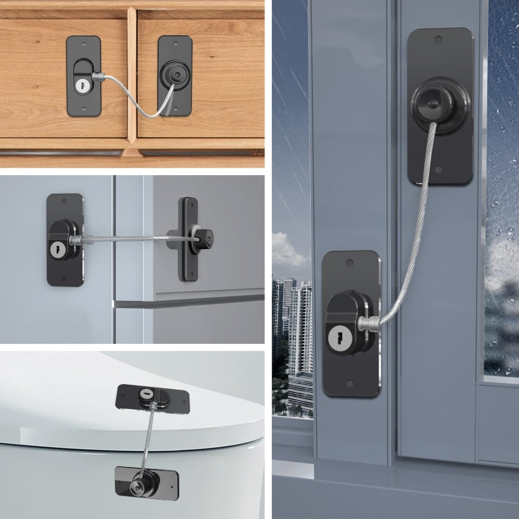 Multifunctional Children Window Safety Lock With Key Refrigerator Cabinet Lock Dual Purpose Limator, FQ8