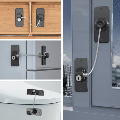 Multifunctional Children Window Safety Lock With Key Refrigerator Cabinet Lock Dual Purpose Limator, FQ8