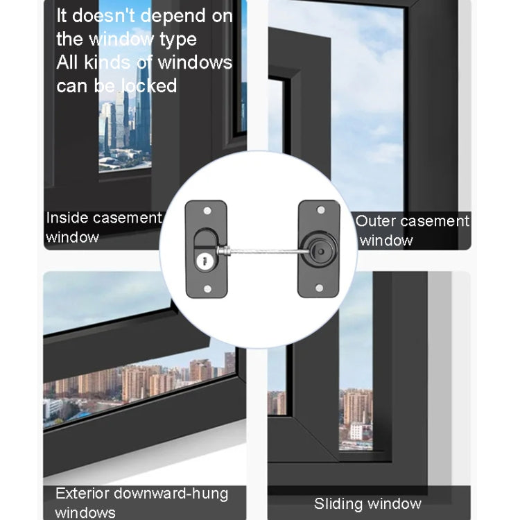 Multifunctional Children Window Safety Lock With Key Refrigerator Cabinet Lock Dual Purpose Limator, FQ8