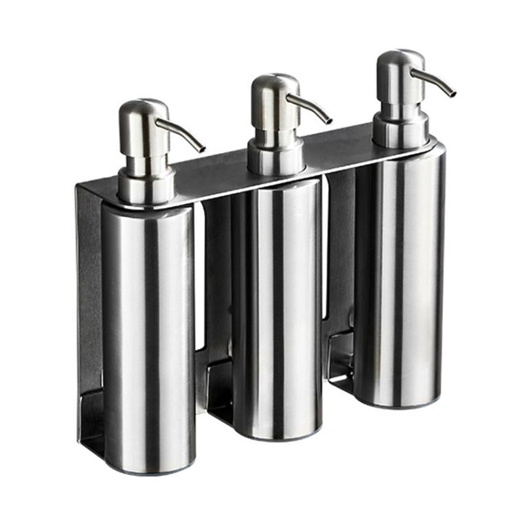 Hotel Stainless Steel Soap Dispenser Home Wall Mounted No Punch Press To Soap Bottle, Round 1 Barrel, Round 3 Barrel, Square 1 Barrel, Square 2 Barrel, Square 3 Barrel