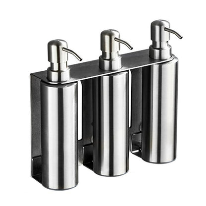 Hotel Stainless Steel Soap Dispenser Home Wall Mounted No Punch Press To Soap Bottle, Round 1 Barrel, Round 3 Barrel, Square 1 Barrel, Square 2 Barrel, Square 3 Barrel
