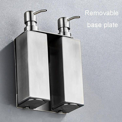 Hotel Stainless Steel Soap Dispenser Home Wall Mounted No Punch Press To Soap Bottle, Round 1 Barrel, Round 3 Barrel, Square 1 Barrel, Square 2 Barrel, Square 3 Barrel