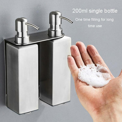 Hotel Stainless Steel Soap Dispenser Home Wall Mounted No Punch Press To Soap Bottle, Round 1 Barrel, Round 3 Barrel, Square 1 Barrel, Square 2 Barrel, Square 3 Barrel