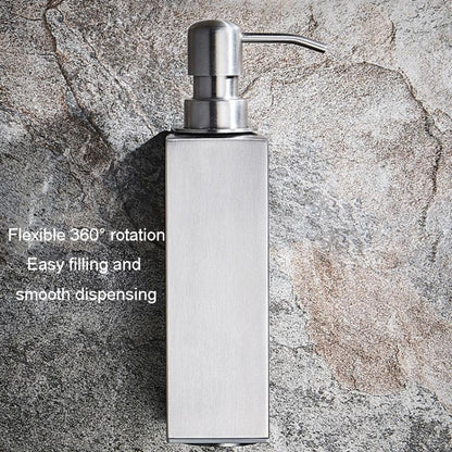Hotel Stainless Steel Soap Dispenser Home Wall Mounted No Punch Press To Soap Bottle, Round 1 Barrel, Round 3 Barrel, Square 1 Barrel, Square 2 Barrel, Square 3 Barrel