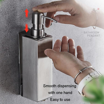 Hotel Stainless Steel Soap Dispenser Home Wall Mounted No Punch Press To Soap Bottle, Round 1 Barrel, Round 3 Barrel, Square 1 Barrel, Square 2 Barrel, Square 3 Barrel