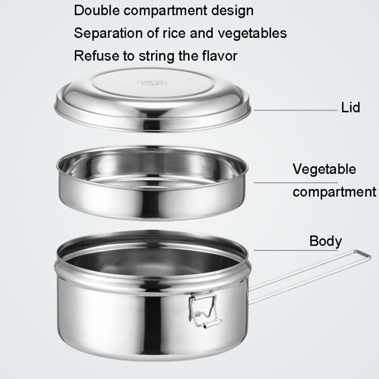 304 Stainless Steel Round Lunch Box