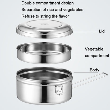304 Stainless Steel Round Lunch Box
