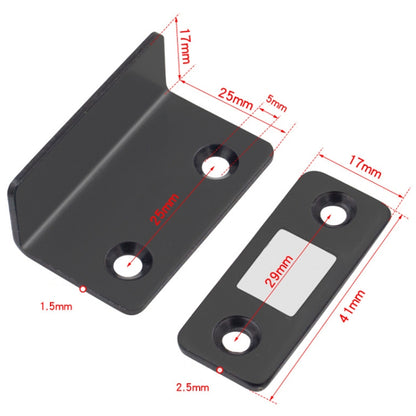 90 Degree No-Punch Invisible Door Suction Thin Section Wardrobe Sliding Door Magnetic Suction