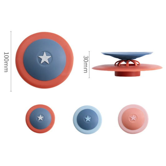Push Switch Kitchen Sink Filter Deodorizer Cover, Blue, Pink, Blue Red