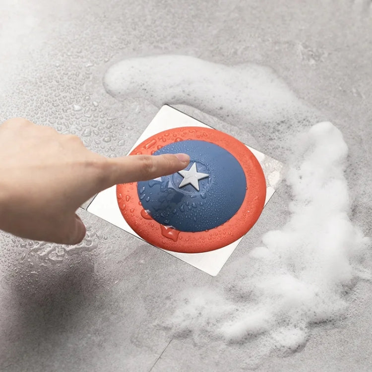 Push Switch Kitchen Sink Filter Deodorizer Cover, Blue, Pink, Blue Red