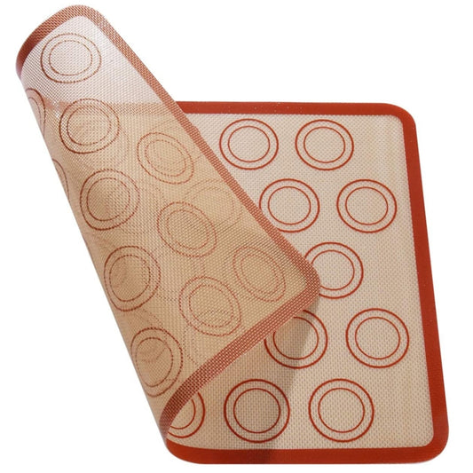 High Temperature Resistant Silicone Baking Mat Macaron Puff Oven Mat, Red 30 Circle, Gray 30 Circle