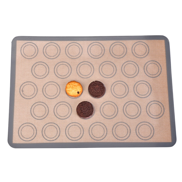High Temperature Resistant Silicone Baking Mat Macaron Puff Oven Mat, Red 30 Circle, Gray 30 Circle