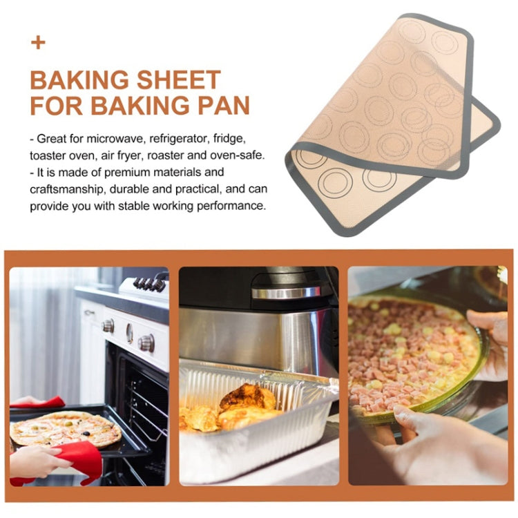 High Temperature Resistant Silicone Baking Mat Macaron Puff Oven Mat, Red 30 Circle, Gray 30 Circle