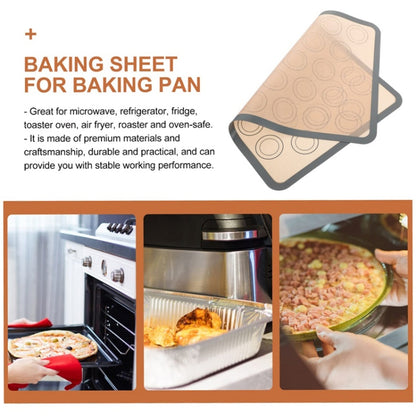 High Temperature Resistant Silicone Baking Mat Macaron Puff Oven Mat, Red 30 Circle, Gray 30 Circle