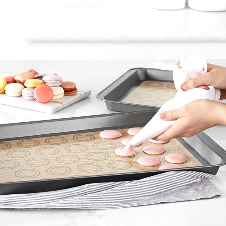 High Temperature Resistant Silicone Baking Mat Macaron Puff Oven Mat, Red 30 Circle, Gray 30 Circle