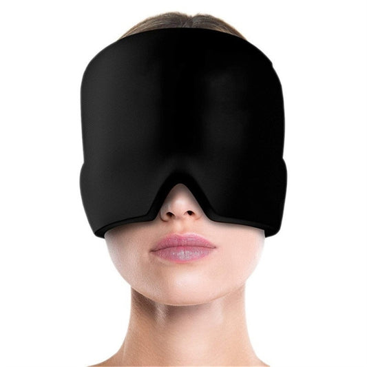 Gel Ice Hood Cooling Eye Mask Hot and Cold Compress Headband for Headache, Single-layer (Black), Single-layer (Pink), Single-layer (Blue), Single-layer (Purple), Single-layer (Gray), Double-layer (Black), Double-layer (Pink), Double-layer (Blue)�������...