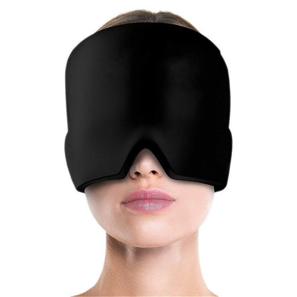 Gel Ice Hood Cooling Eye Mask Hot and Cold Compress Headband for Headache, Single-layer (Black), Single-layer (Pink), Single-layer (Blue), Single-layer (Purple), Single-layer (Gray), Double-layer (Black), Double-layer (Pink), Double-layer (Blue)�������...
