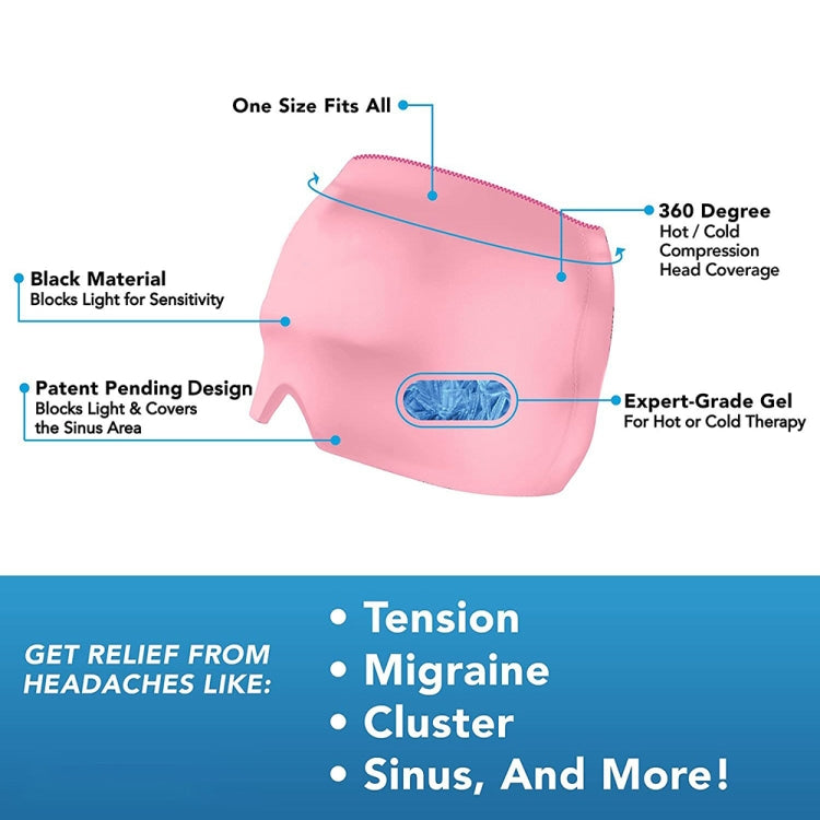 Gel Ice Hood Cooling Eye Mask Hot and Cold Compress Headband for Headache, Single-layer (Black), Single-layer (Pink), Single-layer (Blue), Single-layer (Purple), Single-layer (Gray), Double-layer (Black), Double-layer (Pink), Double-layer (Blue)�������...