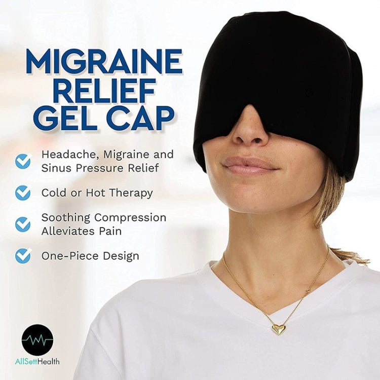 Gel Ice Hood Cooling Eye Mask Hot and Cold Compress Headband for Headache, Single-layer (Black), Single-layer (Pink), Single-layer (Blue), Single-layer (Purple), Single-layer (Gray), Double-layer (Black), Double-layer (Pink), Double-layer (Blue)�������...
