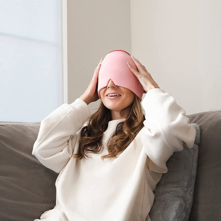 Gel Ice Hood Cooling Eye Mask Hot and Cold Compress Headband for Headache, Single-layer (Black), Single-layer (Pink), Single-layer (Blue), Single-layer (Purple), Single-layer (Gray), Double-layer (Black), Double-layer (Pink), Double-layer (Blue)�������...