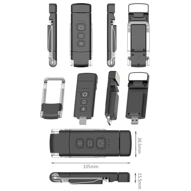 USB Charging Portable Detachable Reading Clip Light Rotatable Eye Protection Mini LED Lamp