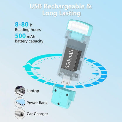 USB Charging Portable Detachable Reading Clip Light Rotatable Eye Protection Mini LED Lamp