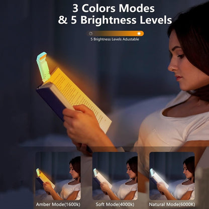 USB Charging Portable Detachable Reading Clip Light Rotatable Eye Protection Mini LED Lamp