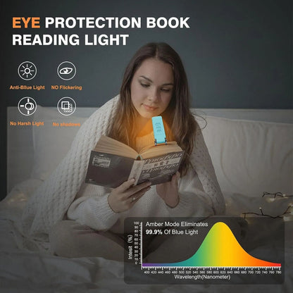 USB Charging Portable Detachable Reading Clip Light Rotatable Eye Protection Mini LED Lamp