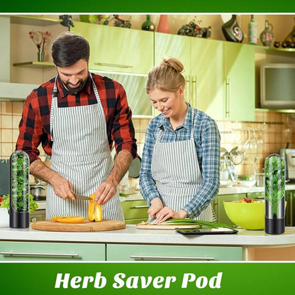 Herb Crisper Vegetable Keep Fresh Container Cilantro Herb Storage Container, 24.5 x 6.5 cm