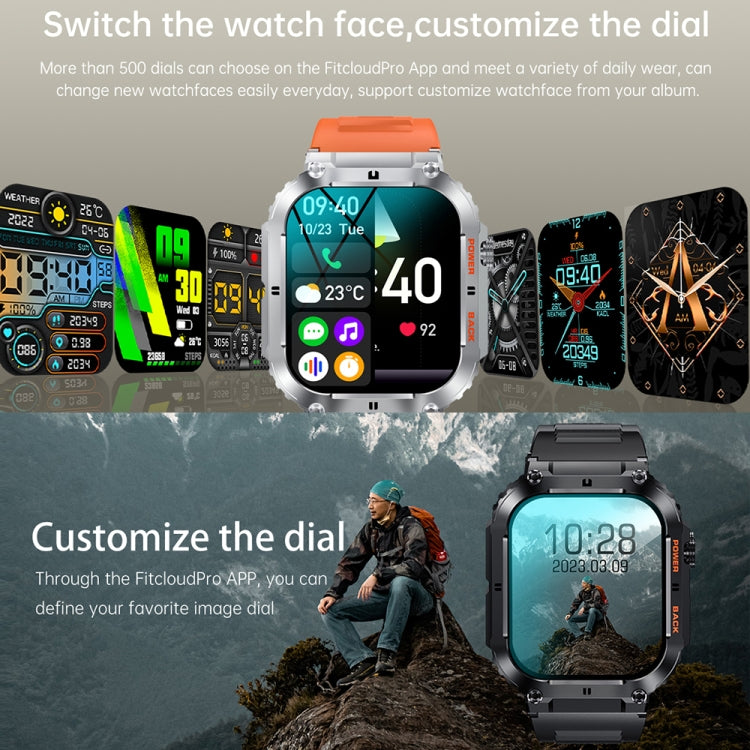 K57 Pro 1.96 Inch Bluetooth Call Music Weather Display Waterproof Smart Watch