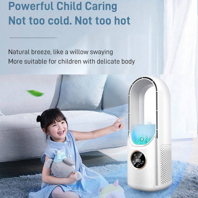 Desk Bladeless Humidification Electric Fan Six Gear Adjustable with LED Light Timing Function