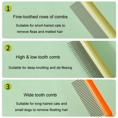 Cats And Dogs Long Hair Knotting Brush Pets Stainless Steel Detangling Comb, Fine Teeth